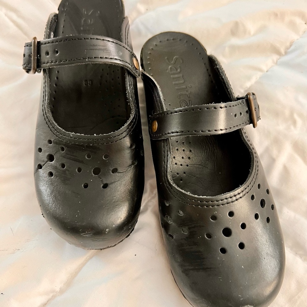 Sanita Mary Jane Clogs. Great Shape. Size 38